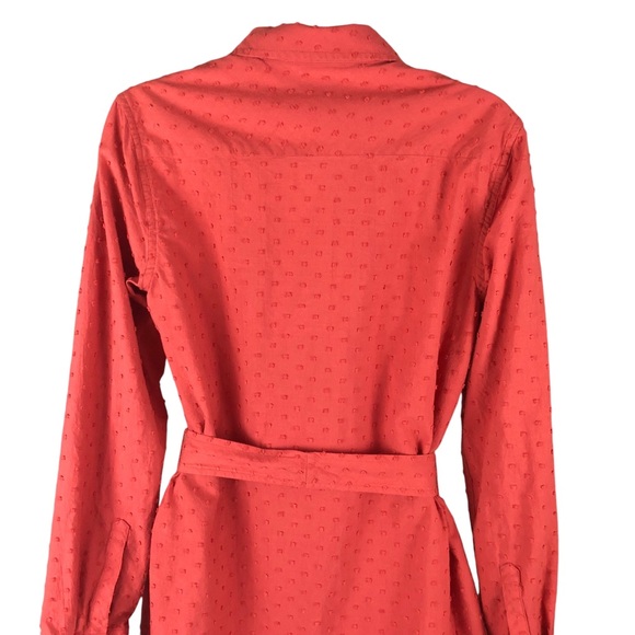 Women's Southern Tide "Kris" Swiss Dot Shirt Dress In Mineral Red. Size Small. - Picture 6 of 16